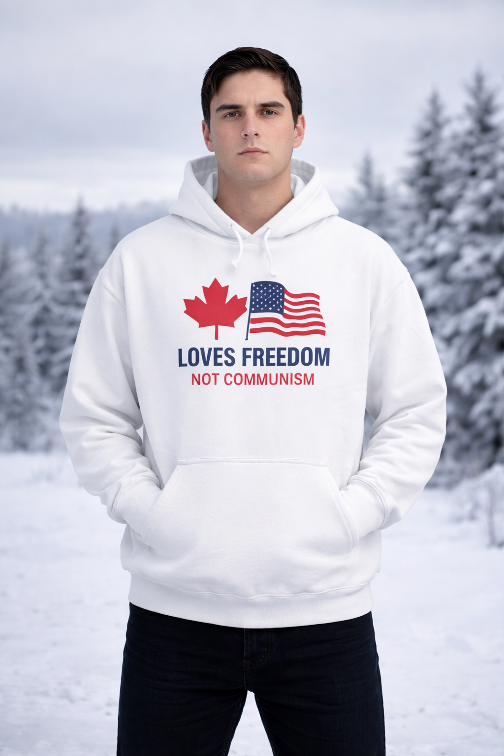 Canadians Love American Freedom Not Chinese Communism Hoodie